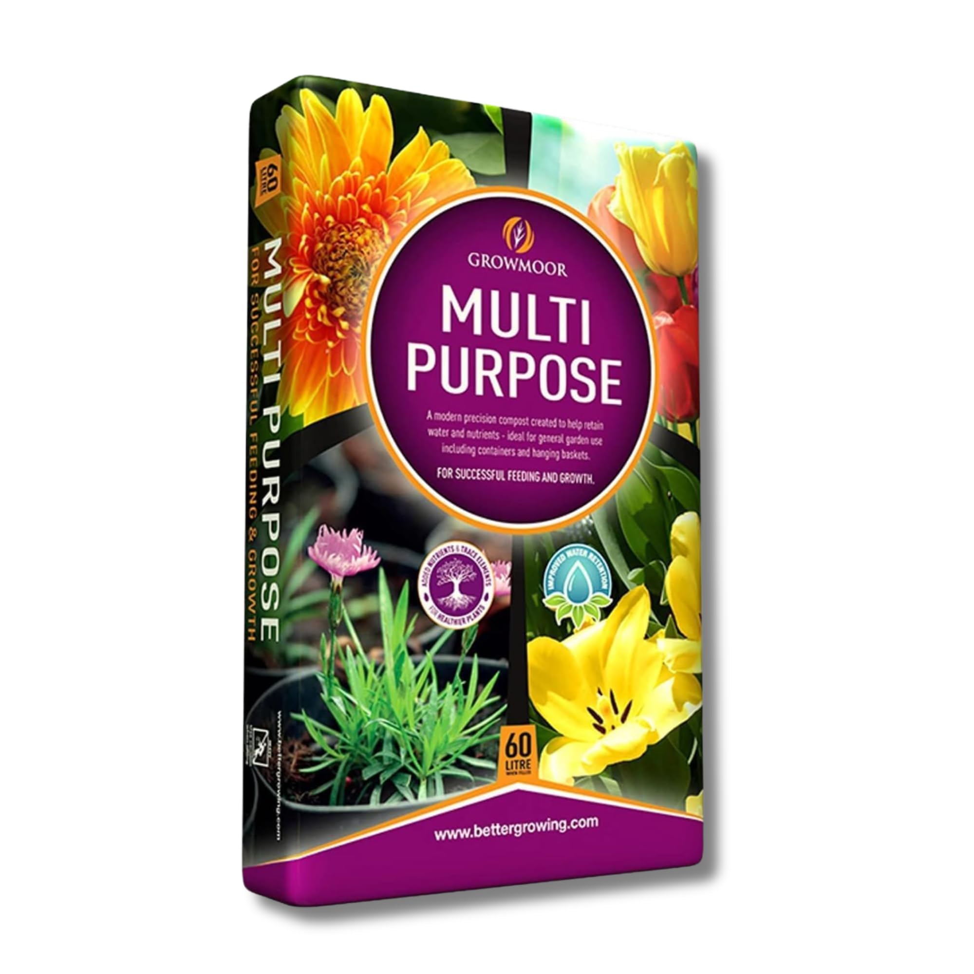 60 Litre Multipurpose Compost (Pack of 1) โ Premium All-Purpose Potting Soil for Indoor & Outdoor Plants, Flowers, Vegetables & Seedlings