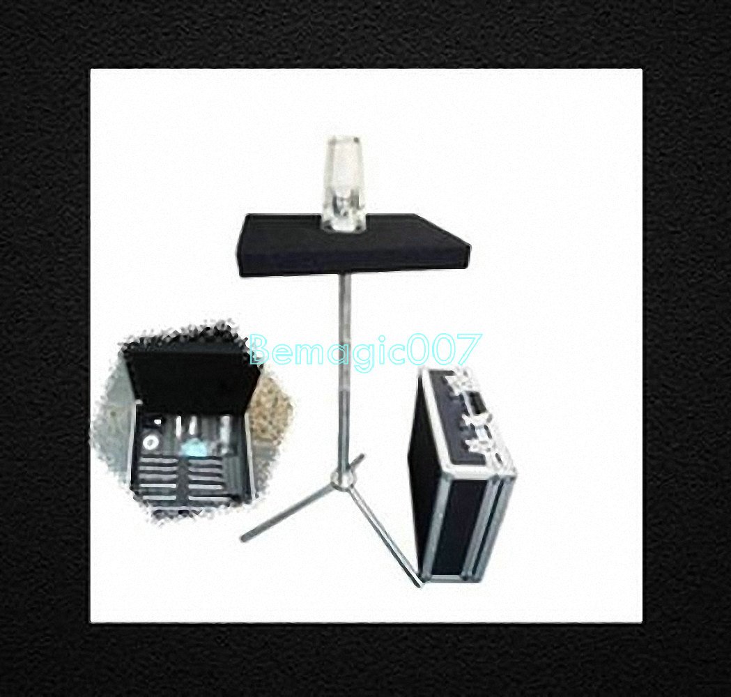 Giri di magia/Stage Magic Tricks monete e anelli su tavolo in vetro – Telecomando/angoli e Rings in vetro – Remote Control