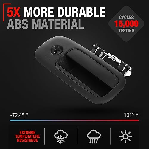 Miniatura 3 de T1A Manija exterior para puerta corredera del pasajero, compatible con Chevrolet Express 1500 2500 3500 2003-2009 03-09 GMC Savana 1500 2500 3500 -