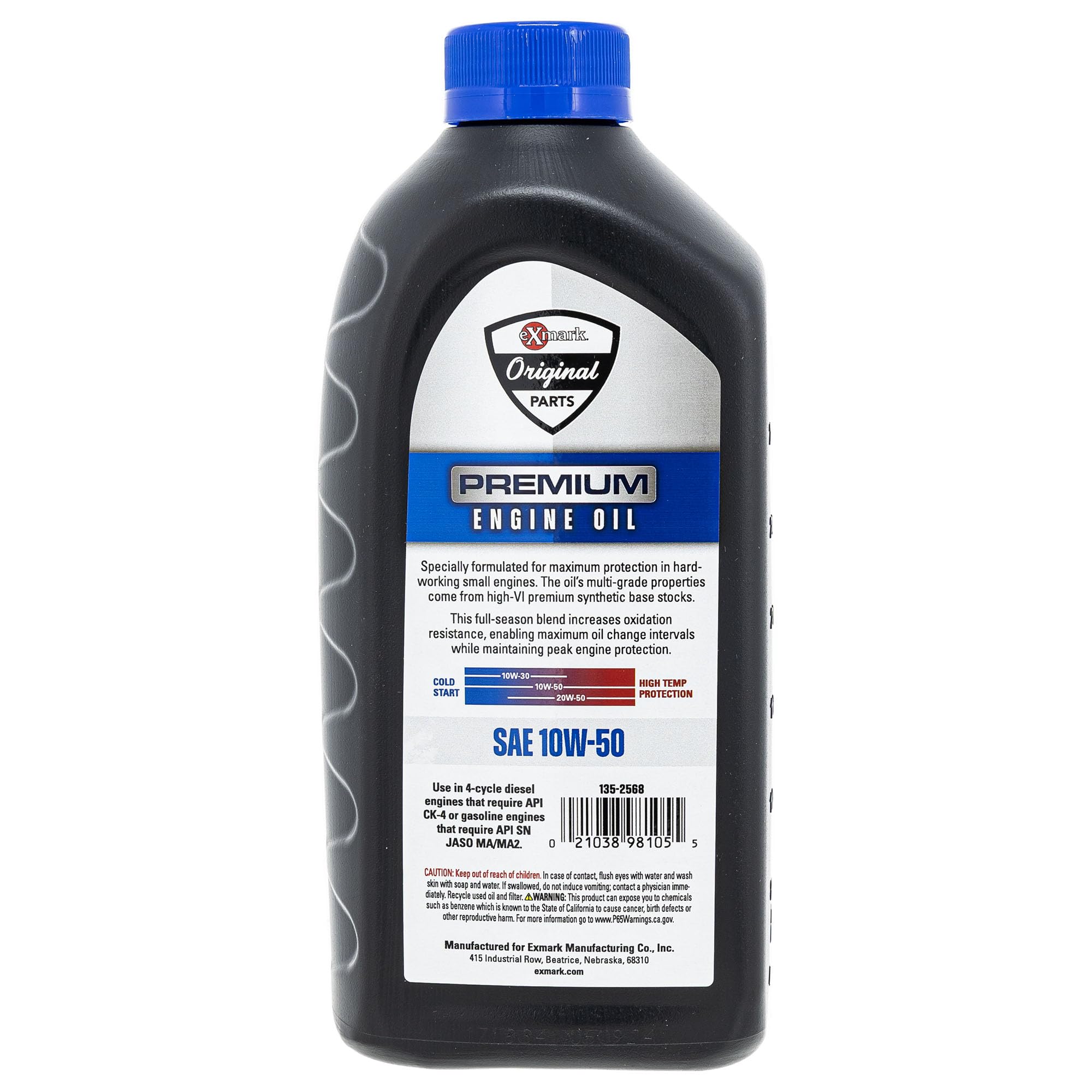 Amazon.com: Exmark 135-2568 Engine Oil 10W-50 Full Synthetic 1