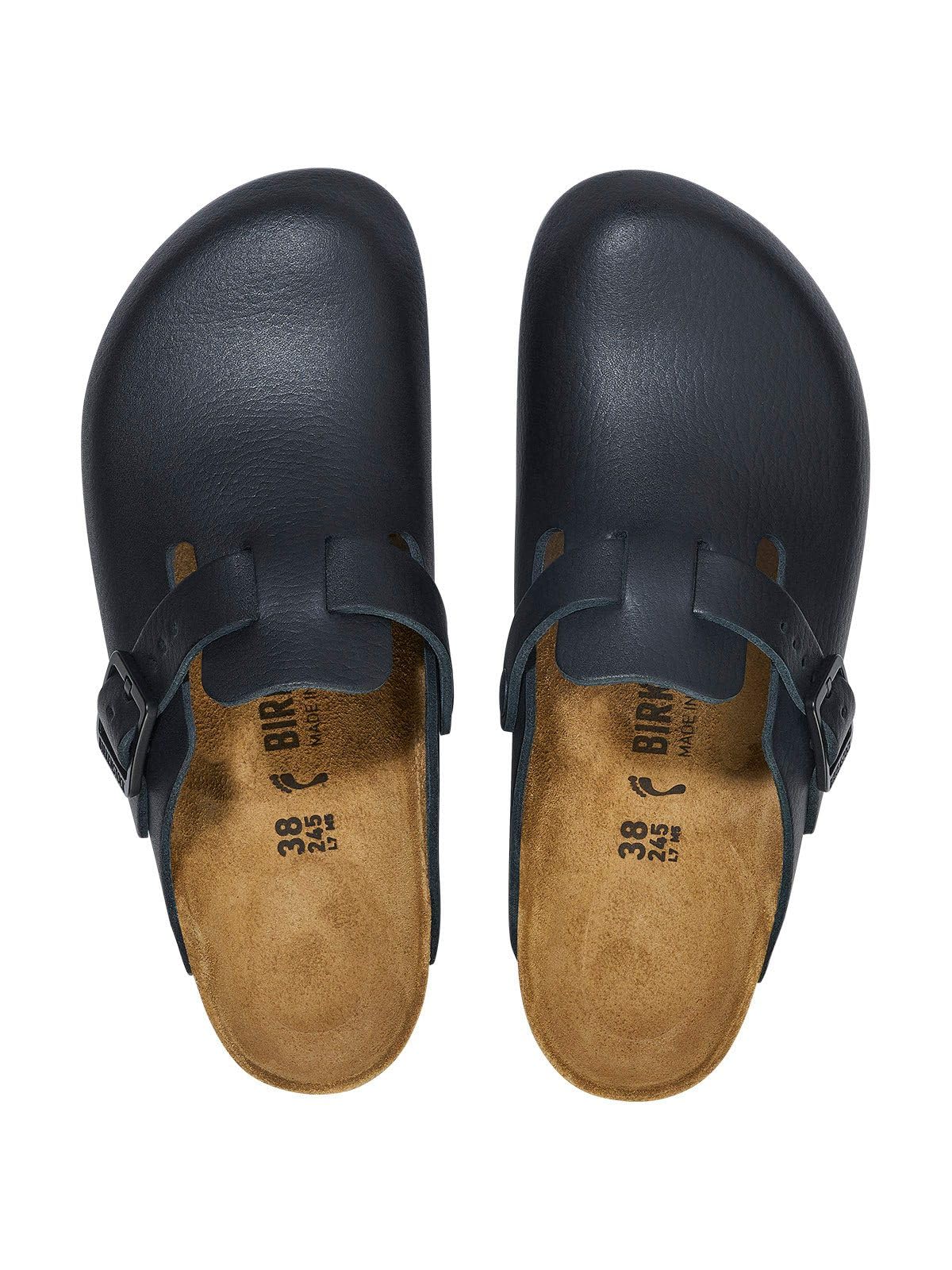 Birkenstock Zoccoli in Pelle Boston PRO - Scarpe da Lavoro Certificate di Alta qualità per Medicina, Gastronomia e Servizio, Nero, 39 EU Stretta