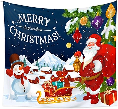 Amazon Co Jp タペストリー クリスマス 大判 カラー おしゃれ シンプル サンタクロース インテリア 壁掛け ポスター かわいい クリスマス ウォールデコレーション 家 パーティー 部屋飾り ベッドルーム 95 73 寝室の装飾 背景布 ファブリックポスター おもちゃ