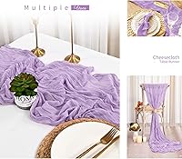 Vista 234 de Showgeous 10 Pack Baby Pink Cheesecloth Table Runner 10FT Long Semi-Sheer Gauze Table Runner Boho or Rustic Wedding Decor for Wedding Decor Arch