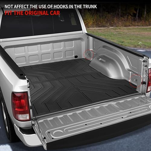 Miniatura 6 de Tapete de cama compatible con Dodge Ram 1500 2019-2024, alfombrilla de cama de 6.5 pies para todo tipo de clima, forro de cama de 6.5 pies,