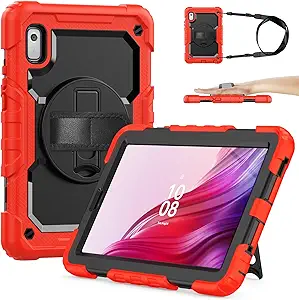 SIBEITU Case Compatible with Lenovo Tab M9 TB-310FU 2023 with Screen Protector Pen Holder, 9.0 Inch Three Layer Drop-Proof Protection Case with 360°Rotating Stand &Strap for Lenovo Tab M9