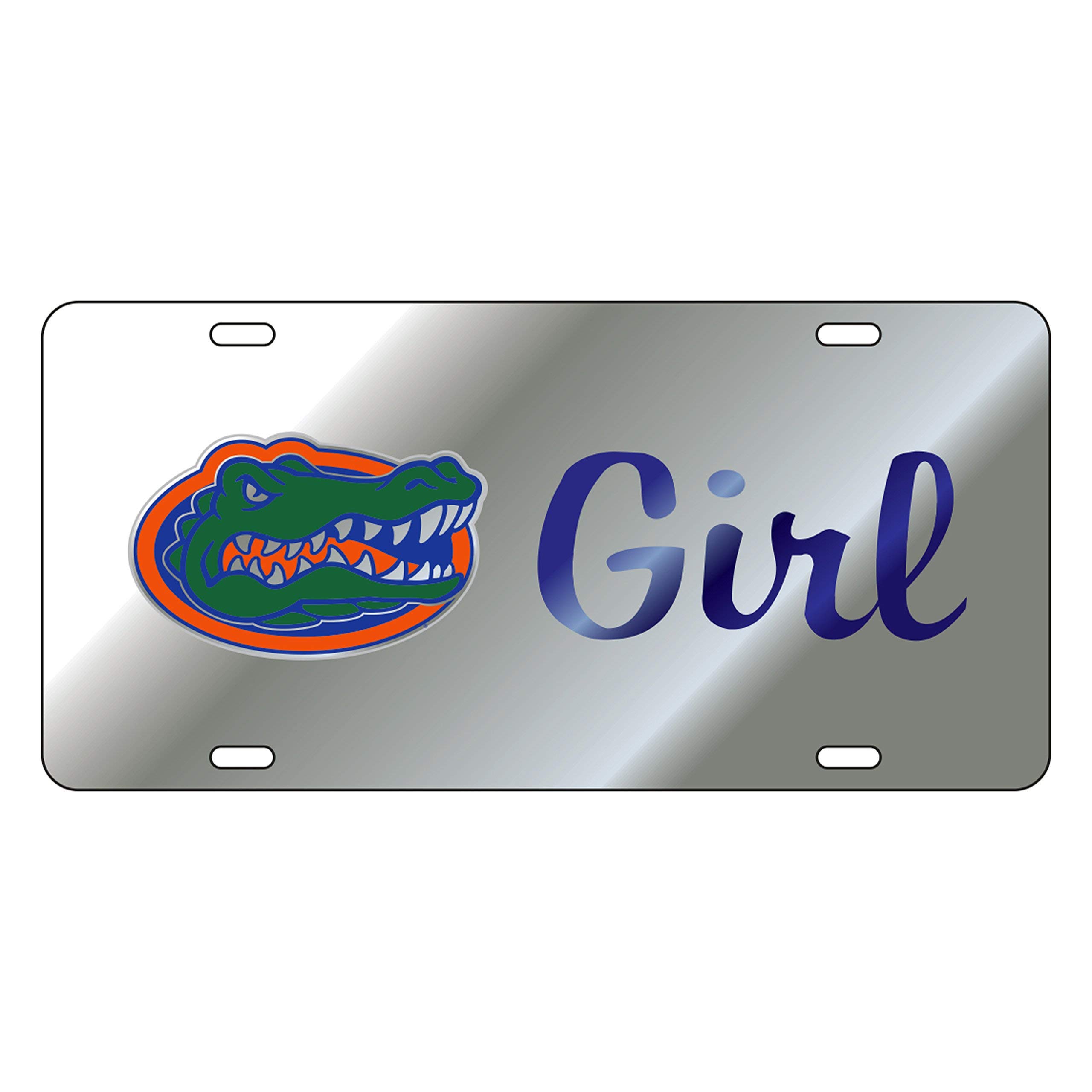 Florida Gators TAG (LASER Silver/GATOR HEAD GIRL (07339))