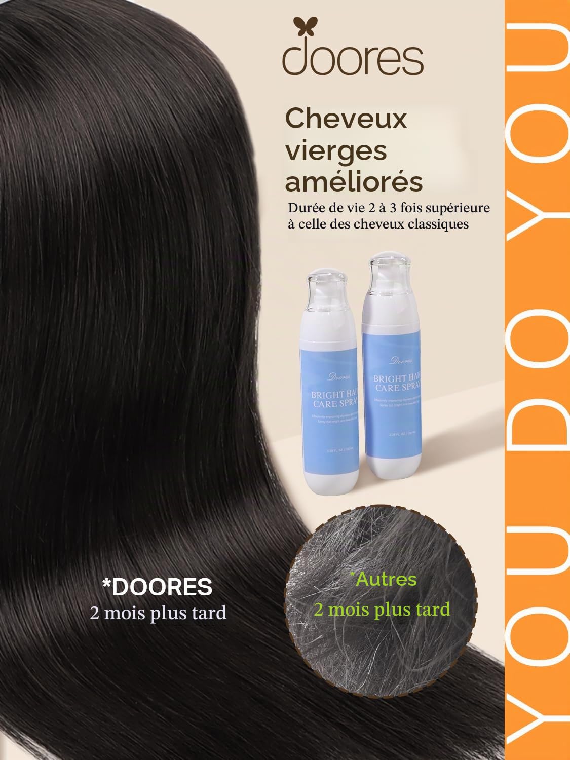 DOORES Extension Cheveux Naturel Adhesif, Brun Foncé 50cm 20 Pouce 50g 20pcs, Tape Extensions de Cheveux Lisse Remy Hair Skin Weft Adhesive Cheveux