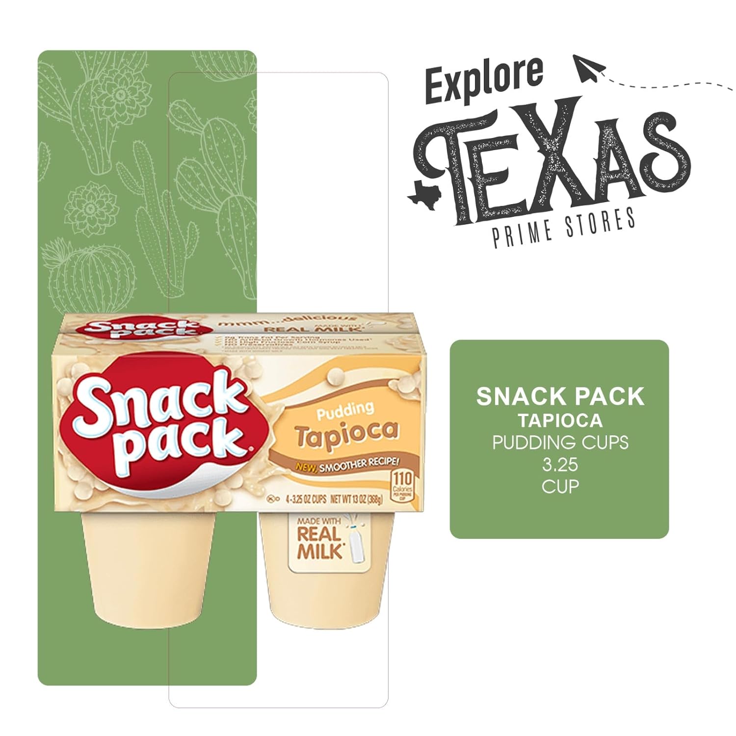 Snack Pack - Lavinia Essentials Bundle: 32- Count of Tapioca Flavored Pudding, Gluten-free, Kosher On-The-Go 3.25 Plastic Cup + 1 Utility Prop