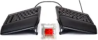 KINESIS Teclado mecânico dividido Freestyle Edge RGB Plus | Interruptores lineares Hotswap | RGB | Ergonômico | Kit de elevação incluído | Suporte de palma destacável | Totalmente programável | Teclas