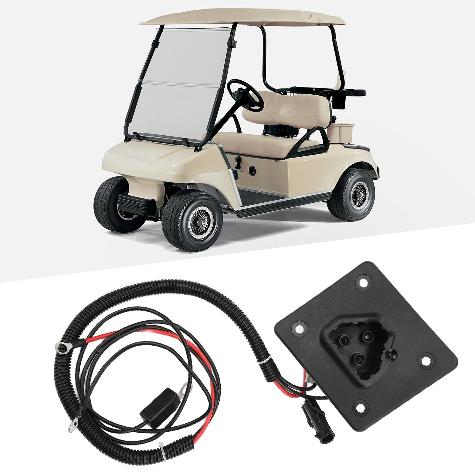 Receptáculo de Cargador de 48 V Adecuado para EZGO RXV Electric 48 V -Q 2008 en Adelante, Reemplazo Directo