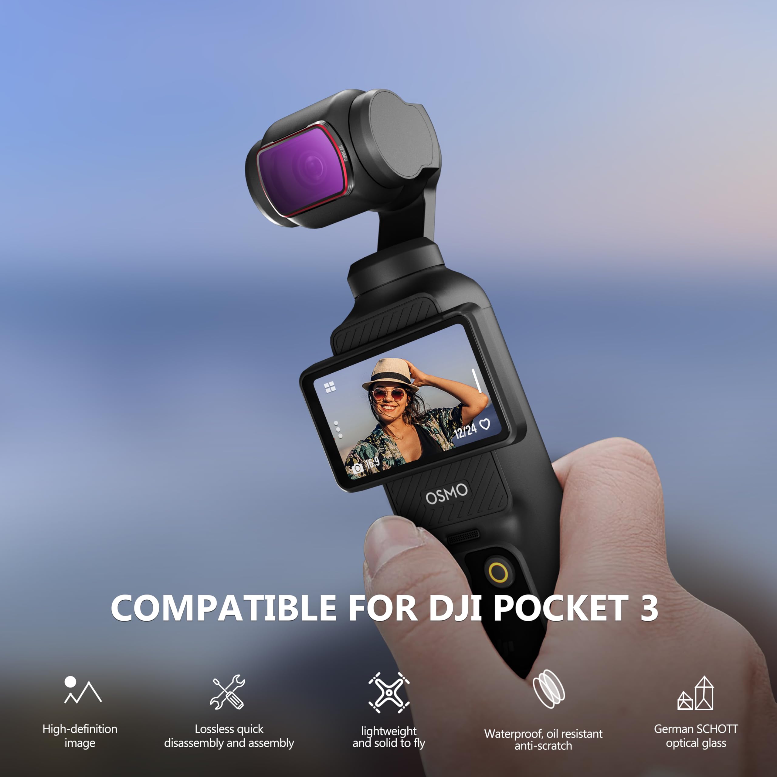 Set Filtri Magnetici DJI Osmo Pocket 3 | 6 Filtri ND E CPL | Versione Alluminio - Foto 3