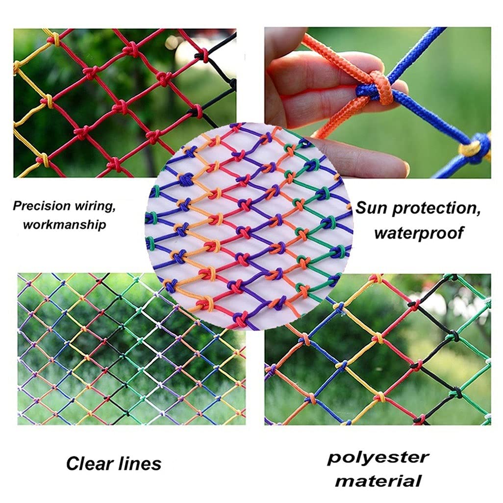 Rete di sicurezza per parco giochi per bambini, resistente, 8 mm, a doppio strato, per arrampicata e casa sull'albero, accessori (2 x 4 m) per divertimento e avventura all'aperto in sicurezza