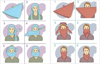 Scarf Shemagh Military Tactical Desert Keffiyeh Scarf Head Neck Scarf Cotton 43x43 inches Colorful Arab Scarves Wrap with Tassel for Men & Women