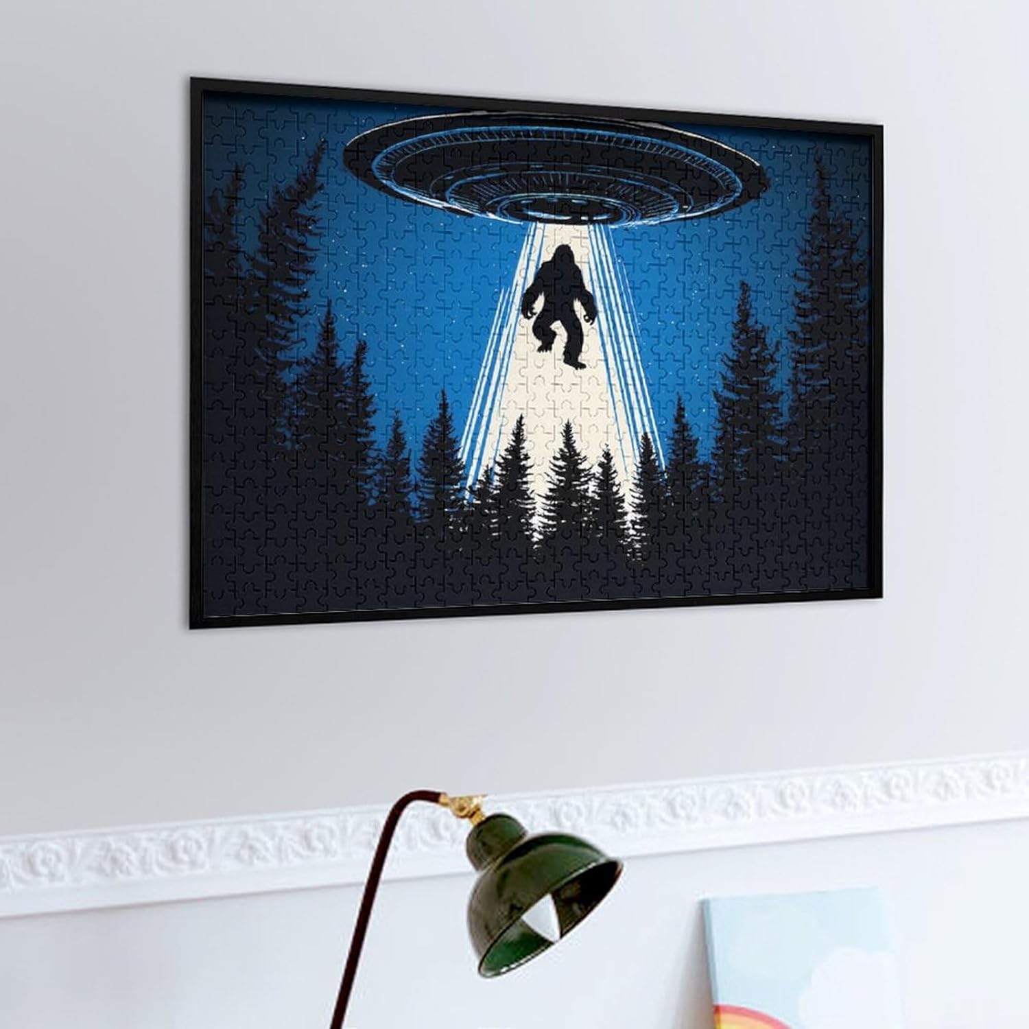 Squatch Alienes Bigfoot Puzzles for Adults 500 PCS Wooden Jigsaw Puzzle Wall Decor Christmas