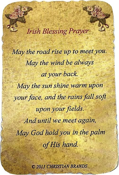 CB Catholic St Patrick Green Glass Marble Bead Rosary Gift Set - Image 6