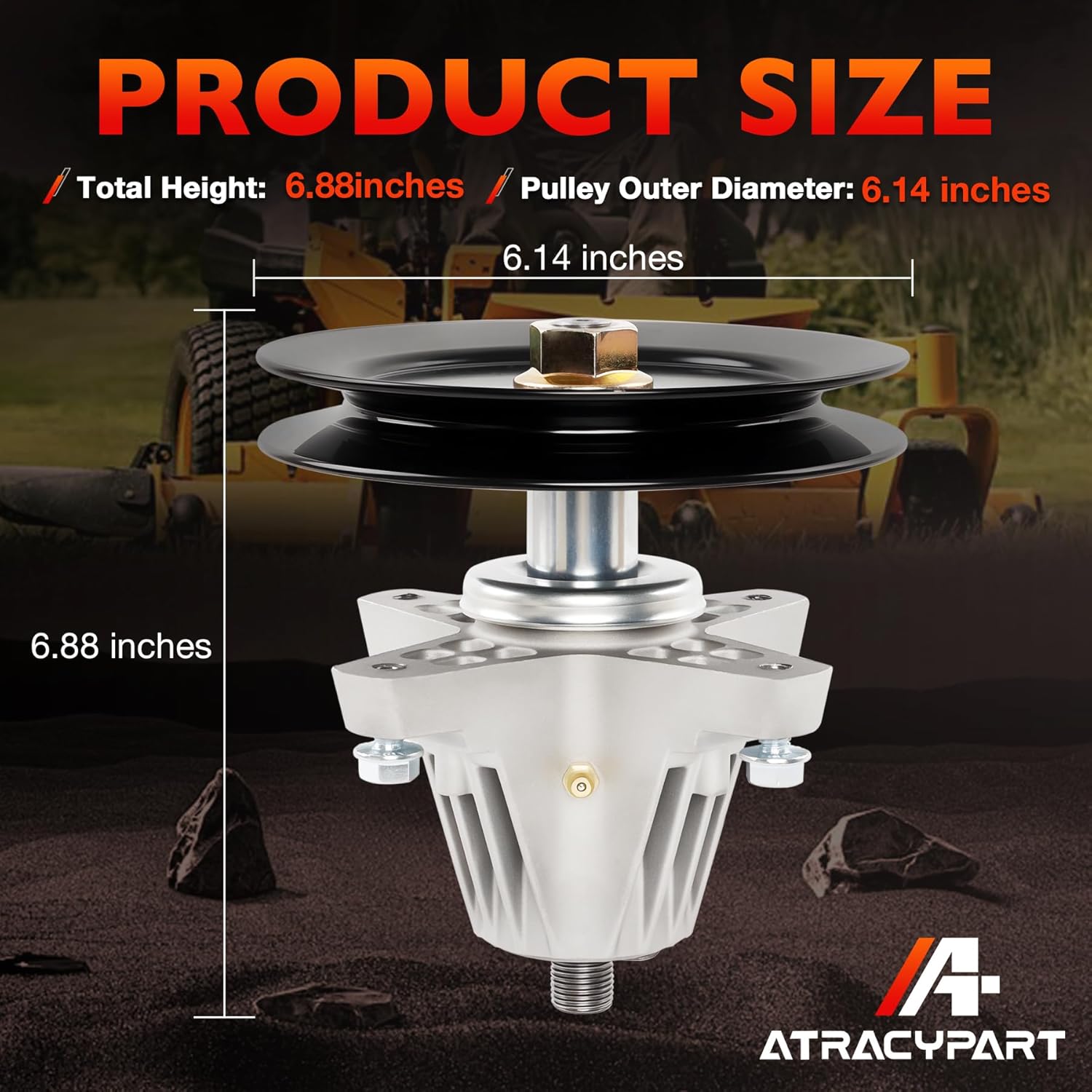 ATRACYPART 618-09260 Lawn Mower Deck Spindle Assembly Compatible with Cub Cadet ZT1-42, ZTS1-42, MTD, Craftsman Z5200, Troy-Bilt Mustang Z42 42" Zero Turn Mower, Replaces OEM 618P09260