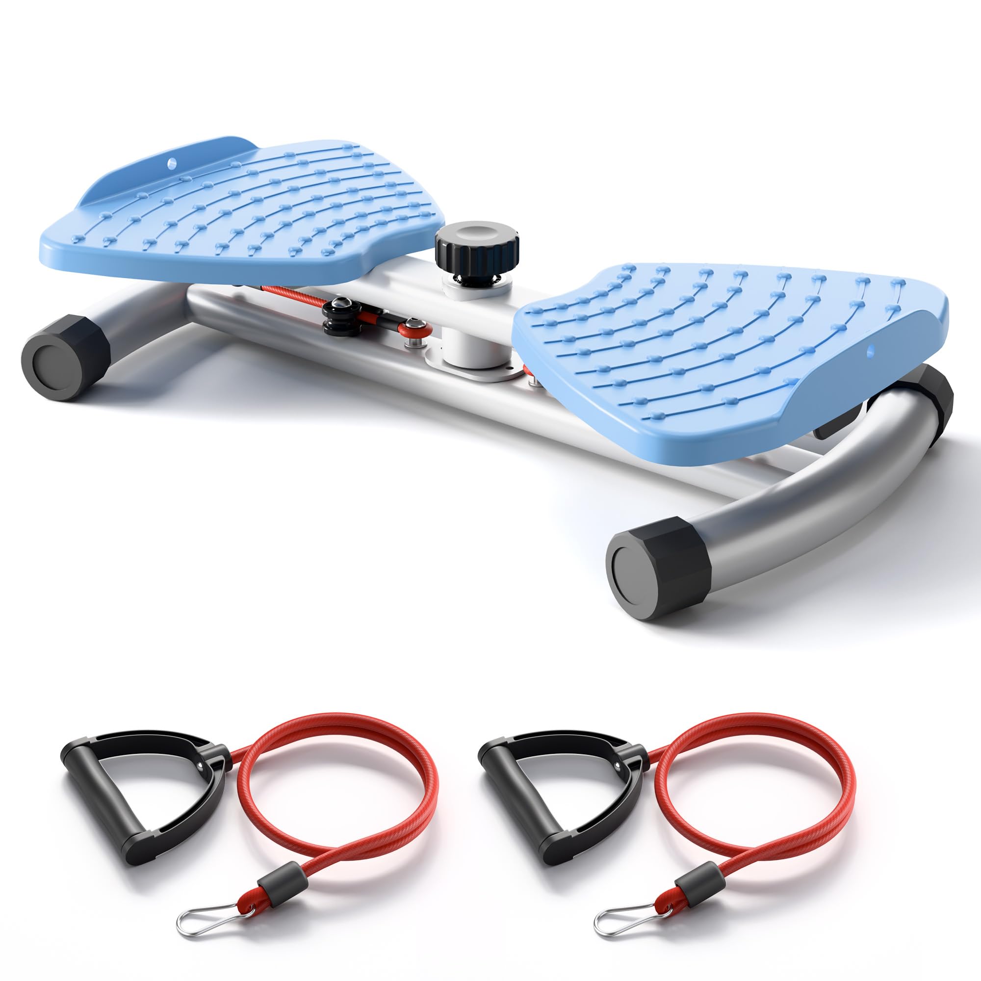 Waist Twist Sculptor Machine, Waist Trainer Disc for Weight Loss, Waist Relax, Ab Training, Balance Training, Foot Massage, Noiseless Home Exercise Equipment With Resistance Band, blue.