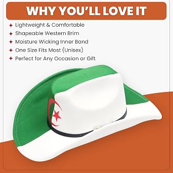 JAY CROFT Cowboy Country Flag Hat World Cup Copa del Mundo Football Soccer Sport 2026 for Men Women Fan Kit Brim Sunhat Cap