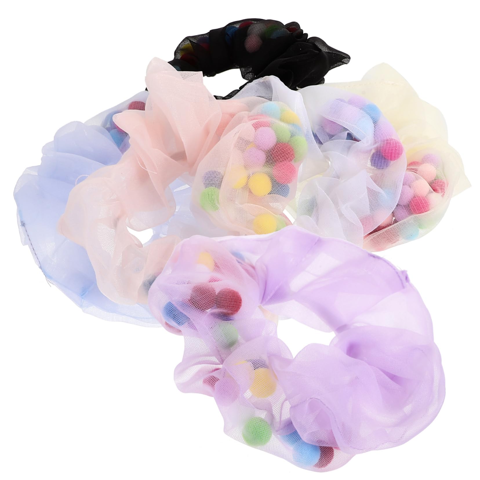 FRCOLOR Piezas conjunto de accesorios para el cabello gomas para el pelo de malla para lazos para el cabello a granel hair clips orquillas coleteros de red gomas para el cabello