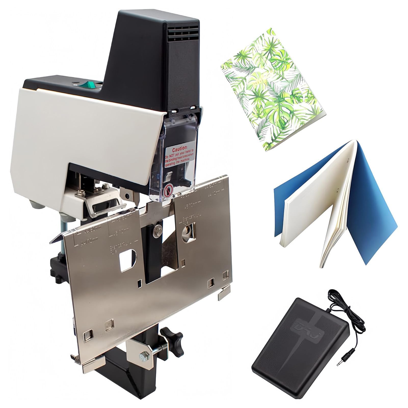 Cucitrice elettrica 106 Macchina, Cucitrice Elettrica Automatica per Impieghi Gravosi, 1-9 Livelli di Intensità Regolabili, 2-40 Fogli con Pedale Singlehead