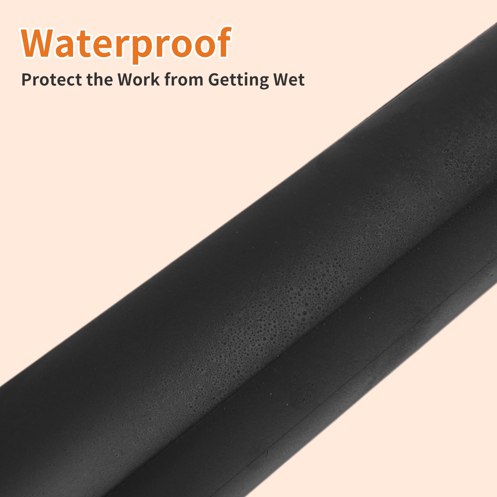 Tube À Affiche Extensible Rouleau à Poster Télescopique 62,5-104,5 cm Imperméable Noir avec Bandoulière