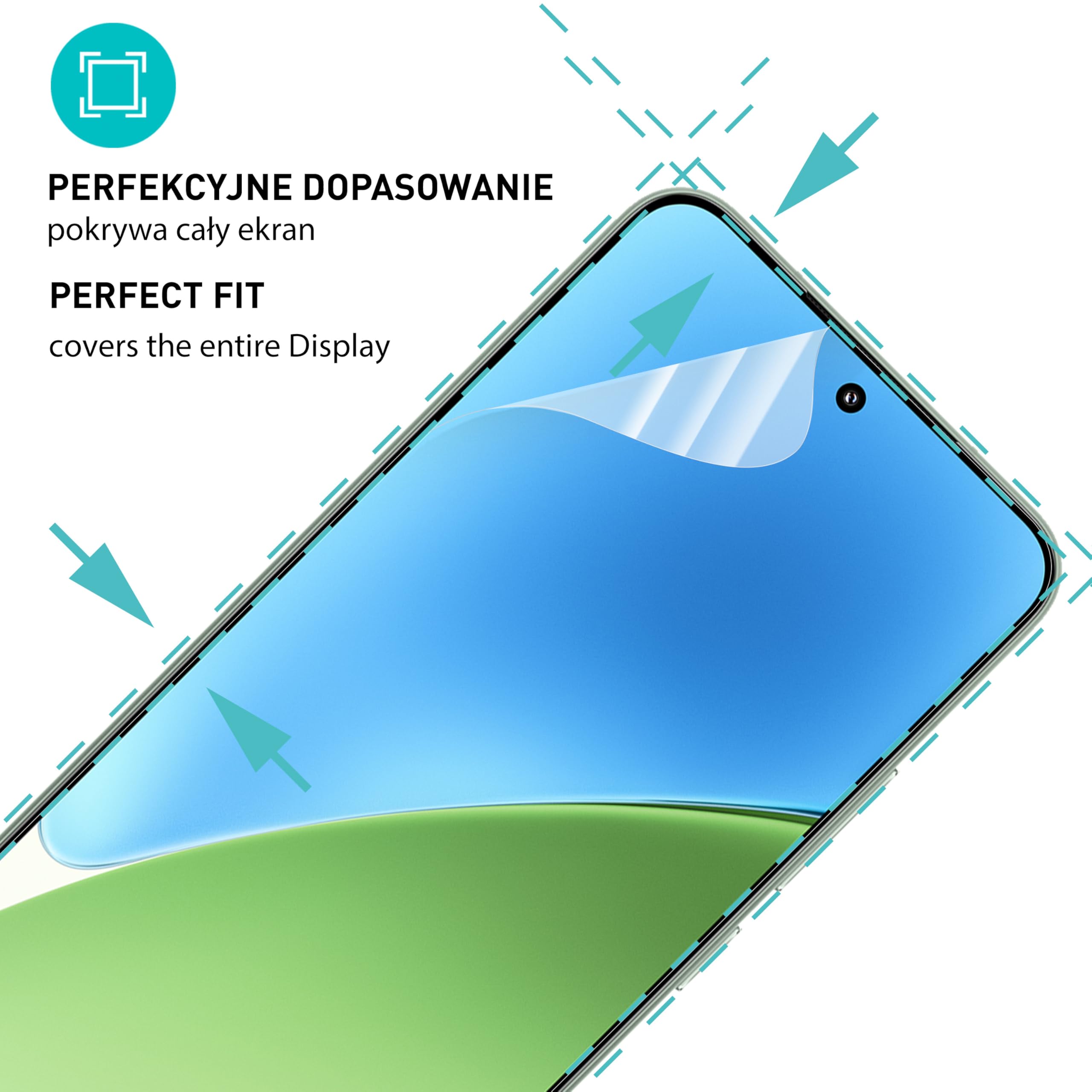 smartect Folia Ochronna TPU [2 Sztuki, Clear] dla Xiaomi 15 5G, Zakrywa cały wyświetlacz, Ochraniacz Ekranu bez Pęcherzyków, Bez Odcisków palców
