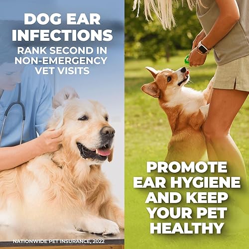 Miniatura 6 de Mighty Petz Solución limpiadora de oídos para perros  8 onzas de lavado de oídos para mascotas para apoyar las orejas propensas a infecciones y