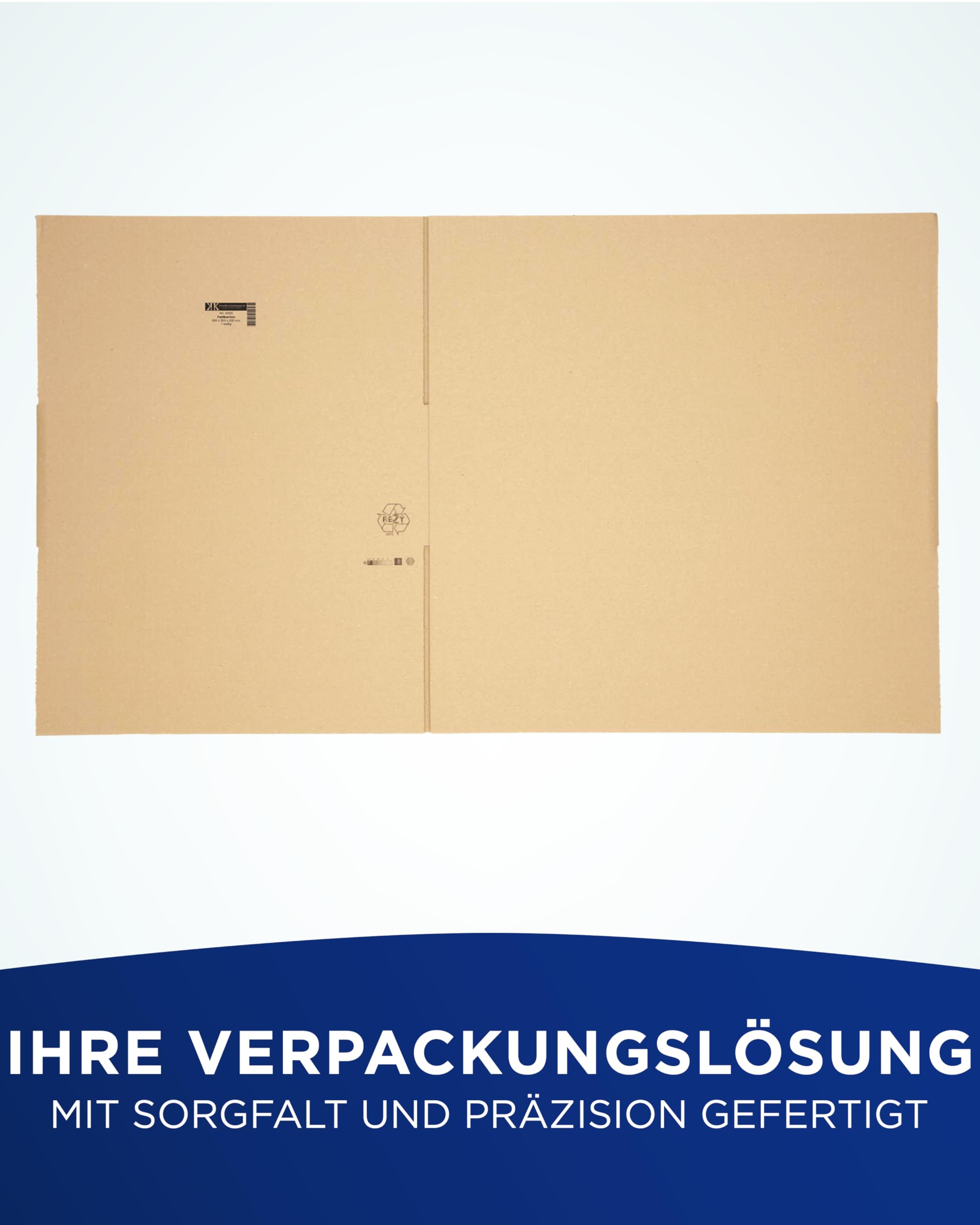KK Verpackungen Versandkartons 650 x 500 x 200 mm Braun 1-wellig (Innenmaß 642 x 490 x 185 mm) | 20 Stück, Faltkartons Kartons für Versand als DHL Paket Hermes Paketklasse L DPD GLS Paketklasse XL