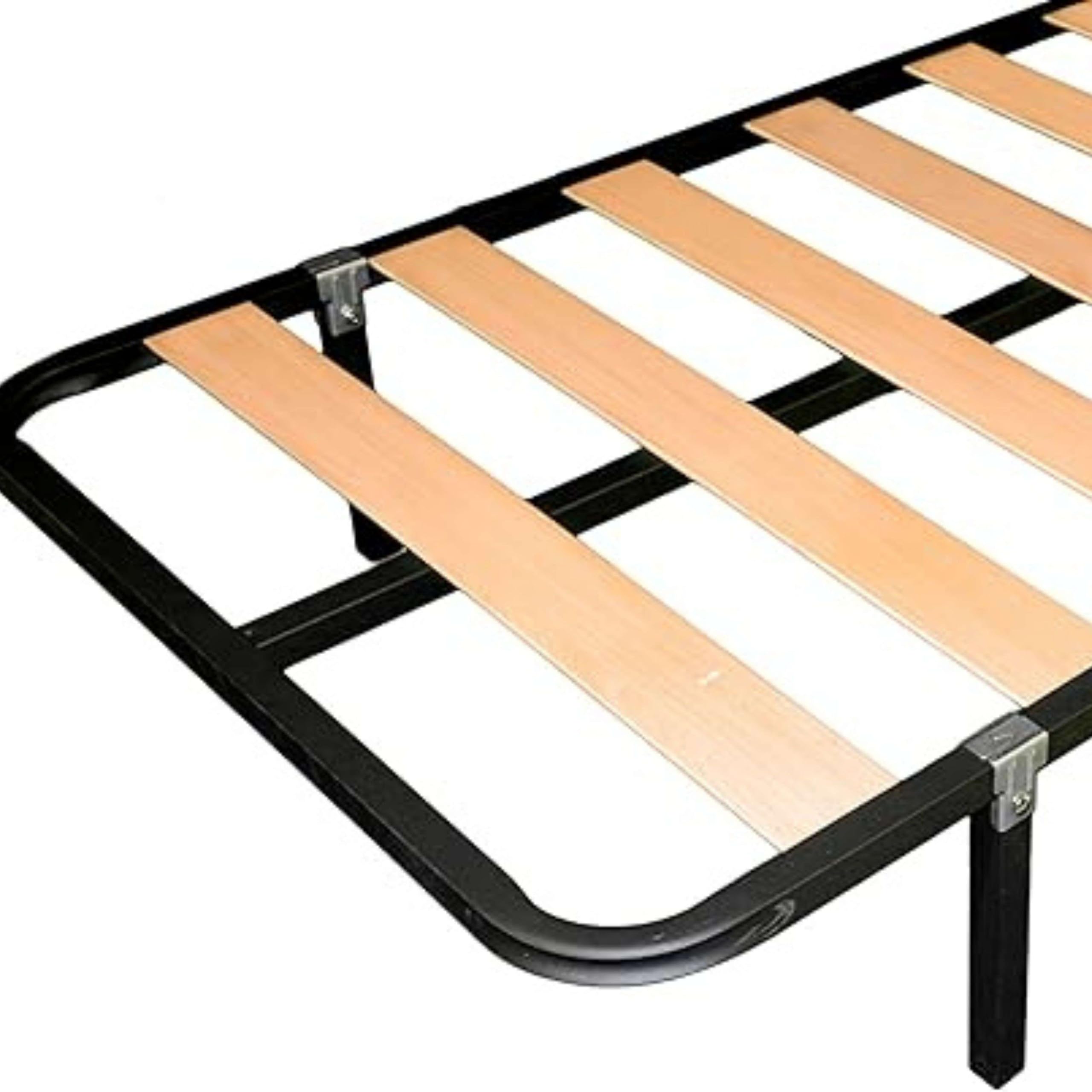 Miroytengo Juego de 6 Patas Cuadradas 50 cm Metálicas con Abrazadera para Somier Tubo 30x30 mm