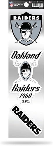 Miniatura 28 de Rico Industries Juego de calcomanías retro de fútbol americano de la NFL