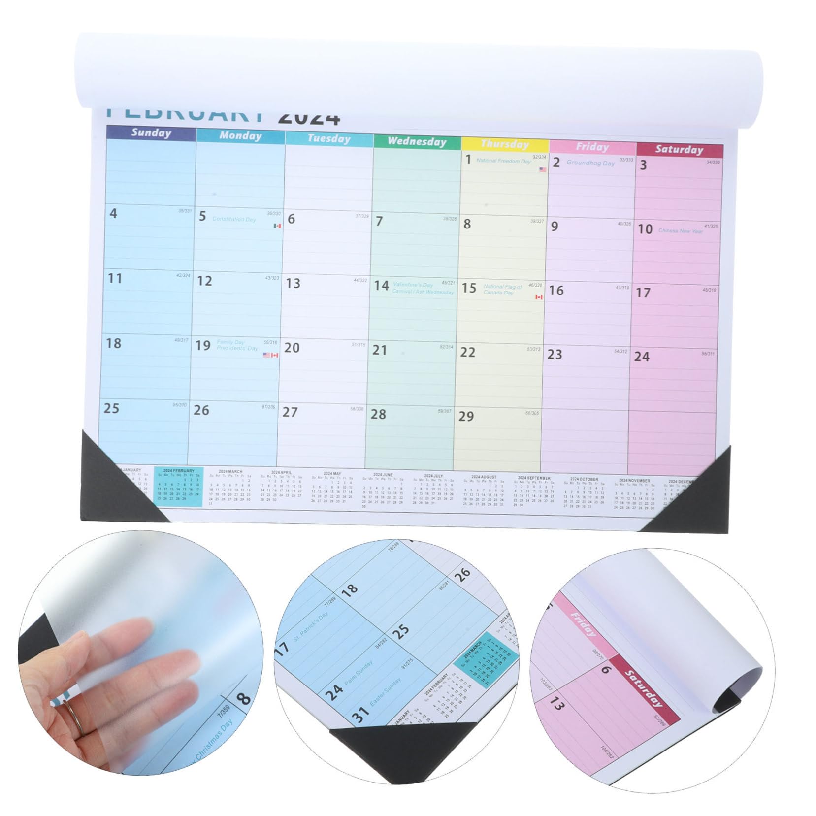 SEWACC 3stücke Hängender Wandkalender Für Schule Und Zuhause Multifunktionaler Planer Mit Dekorativem Design Platzsparend Und Leicht Zu Verwenden Für Und Wochenplanung Einfach