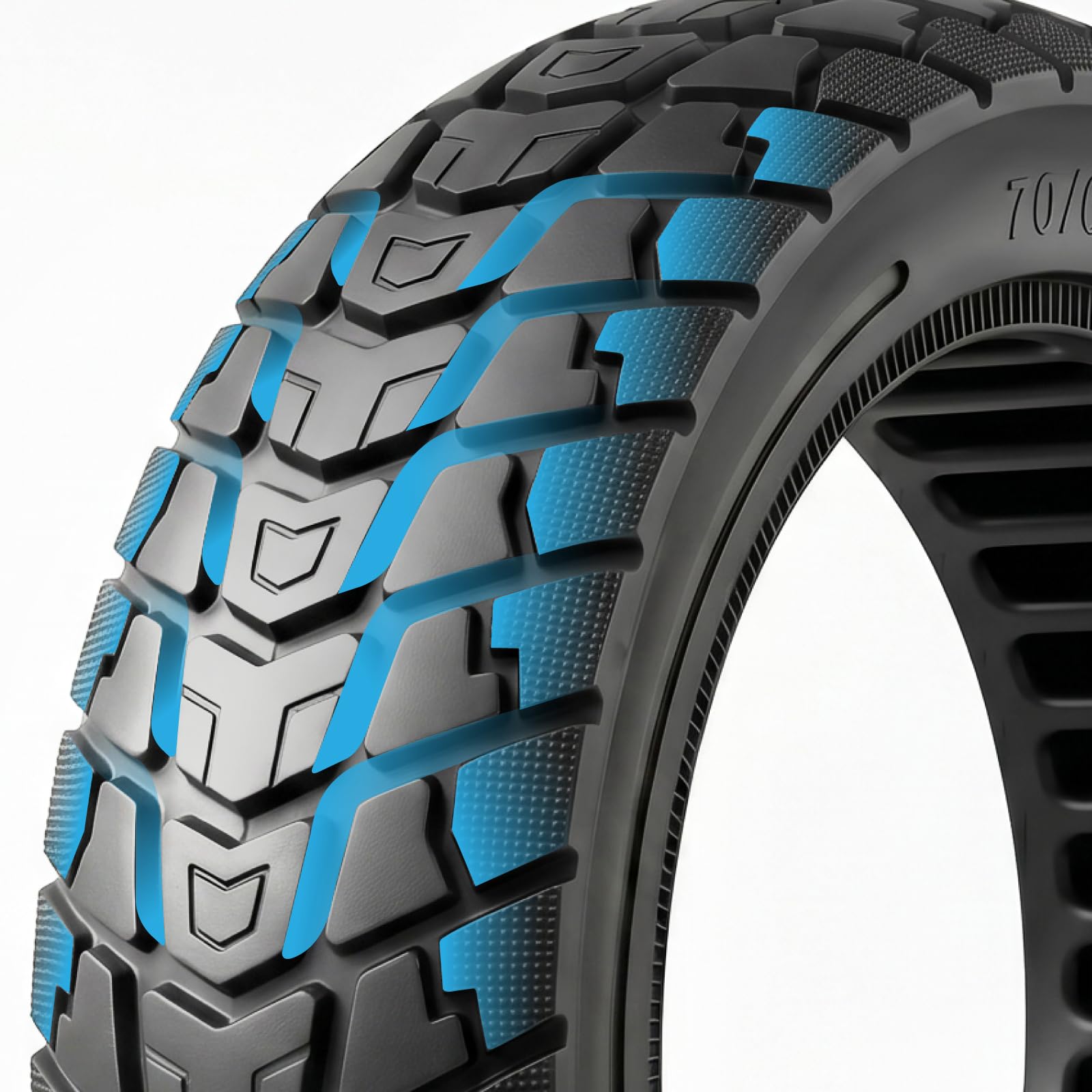 Pneumatici in gomma piena, 70/60-7,5, per scooter elettrico Segway Ninebot ZT3 Pro/Max G3, 11 pollici, pneumatici di ricambio per fuoristrada (nero, 2 pezzi)
