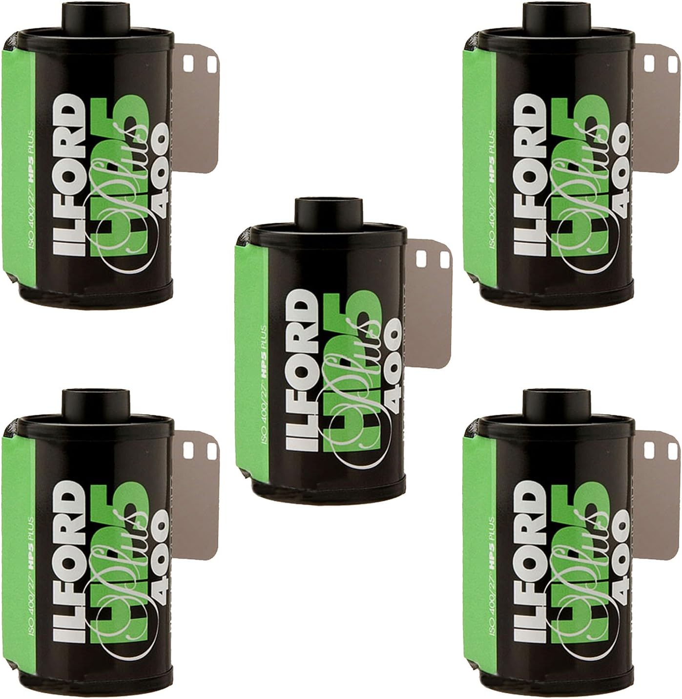5 X Ilford HP5 Plus, Black and White Print Film, 135 (35 mm), ISO 400, 24 Exposures (1700646)