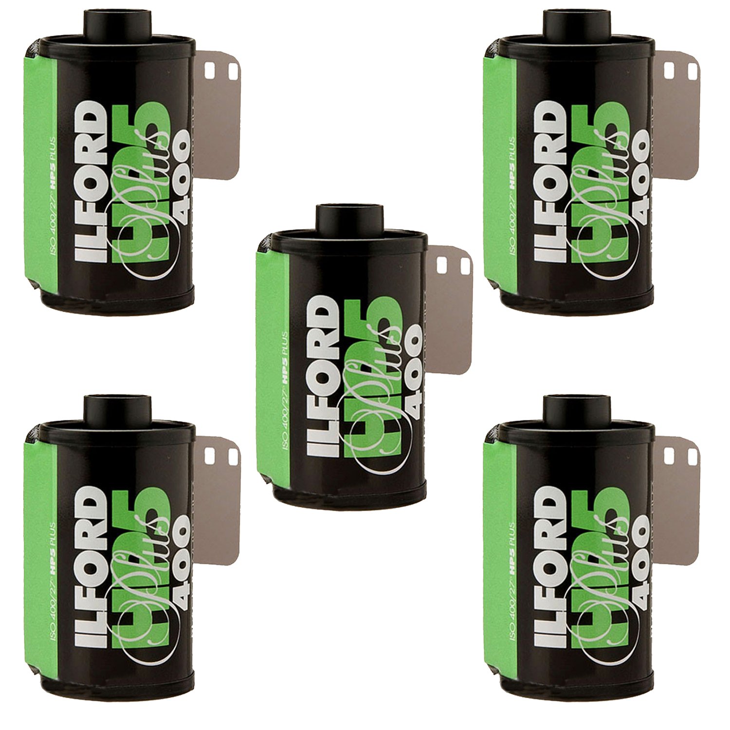 5 X Ilford HP5 Plus, Black and White Print Film, 135 (35 mm), ISO 400, 24 Exposures (1700646)