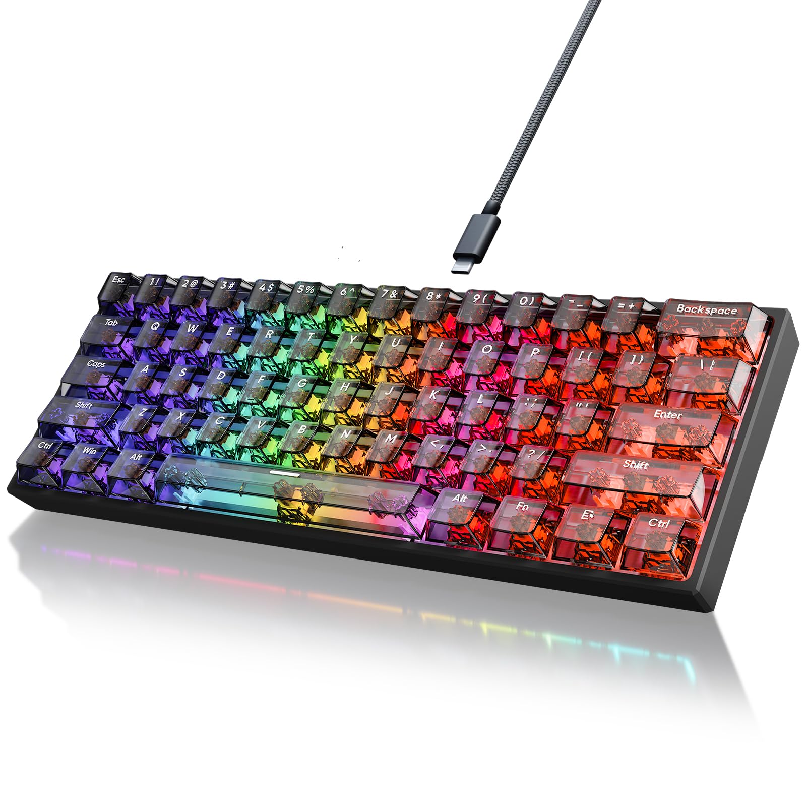 Amazon.com: 60% Mechanical Gaming Keyboard Wired, YK61 Mini Hall