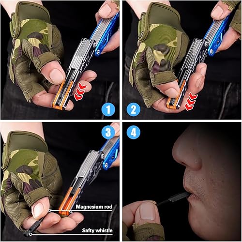 Miniatura 8 de ZUZUAN Multiherramienta 18 en 1 mejorada, alicates multiherramienta profesionales de acero inoxidable con cuchillas de acero de aleación