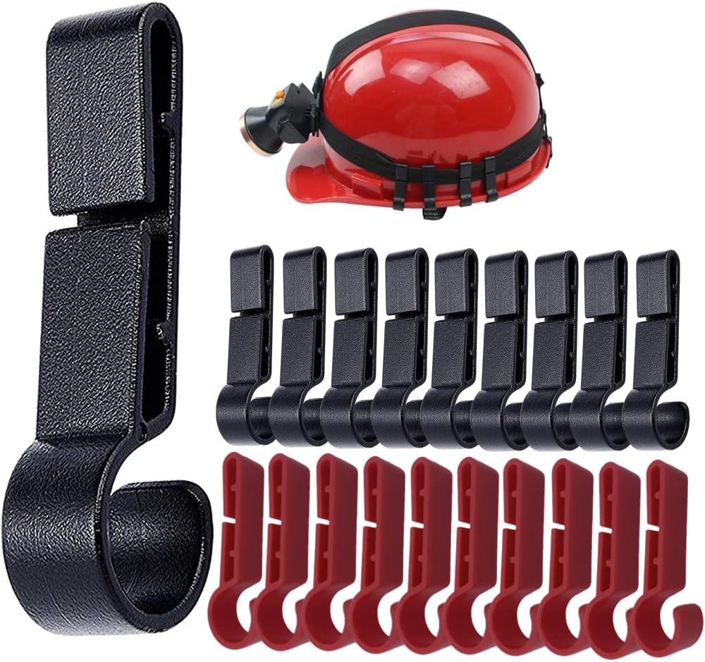 JLBLNHW 20 Pack Helmet Clips for Headlamp, Hardhat Headlamp Accessory
