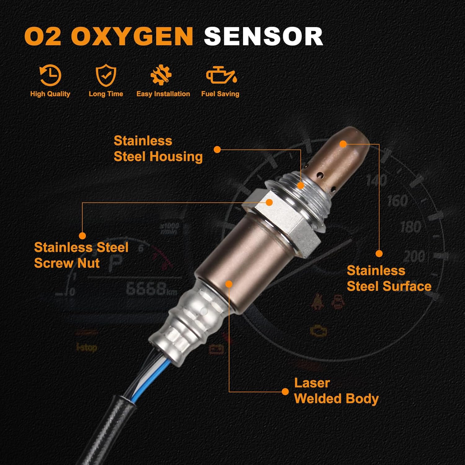OTO-K O2 Sensor Oxygen Sensor Compatible with 2004-2011 Toyota Camry 2.4L, 2006-2008 Toyota RAV4 2.4L Upstream & Downstream Oxygen Sensors Replaces# 234-4622 234-9049