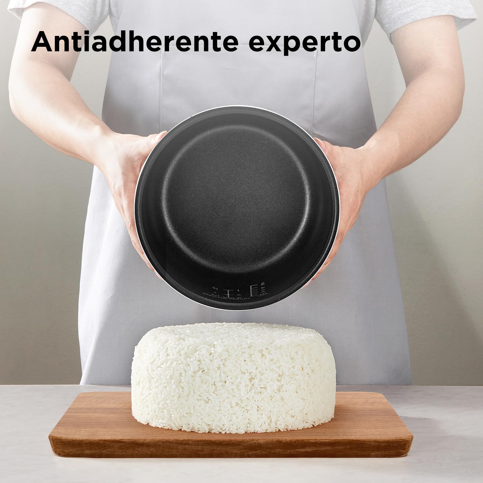 Midea Olla Arrocera Multifuncional con Vaporera (10 Tazas, 1,8 Litros) 11 Funciones Multicocción, Pantalla LED, Calentador, Temporizador, Olla Interior Extraíble Antiadherente (Negro)