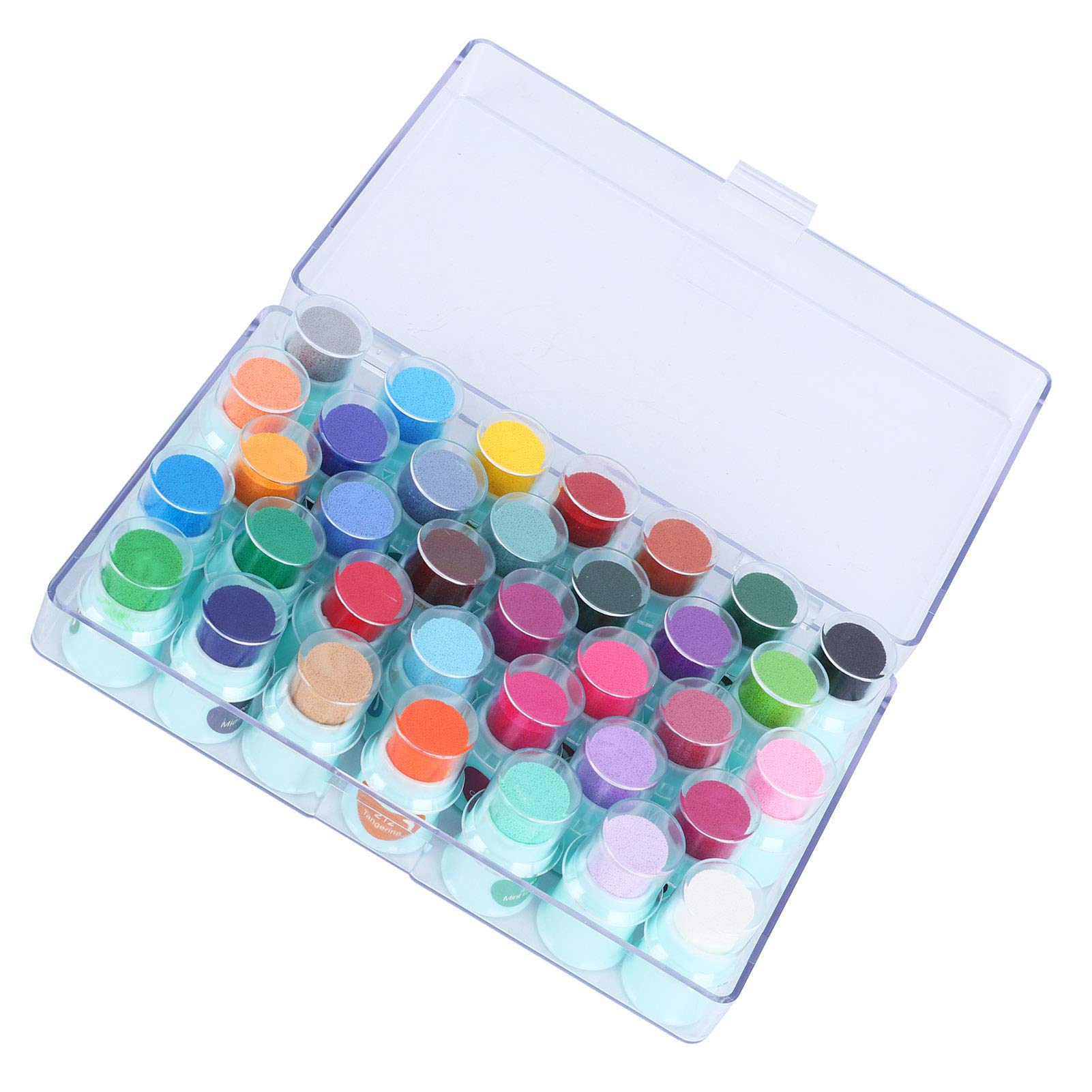 Set di tamponi per inchiostro da dita da 35 colori, non lavabili, brillanti, per timbri fai da te, per progetti artistici creativi su carta, stoffa, legno, argilla, ABS, sp