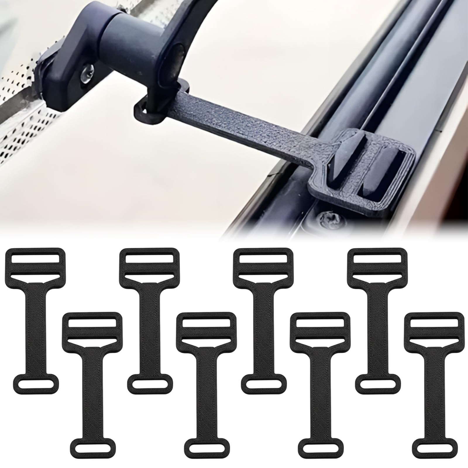 8 Pcs Caravan Window Stays, Adjustable Ventilation Control for Caravans, Secure Window Restrictors for Improved Air Circulation, Adjustable Caravan Casement Stays