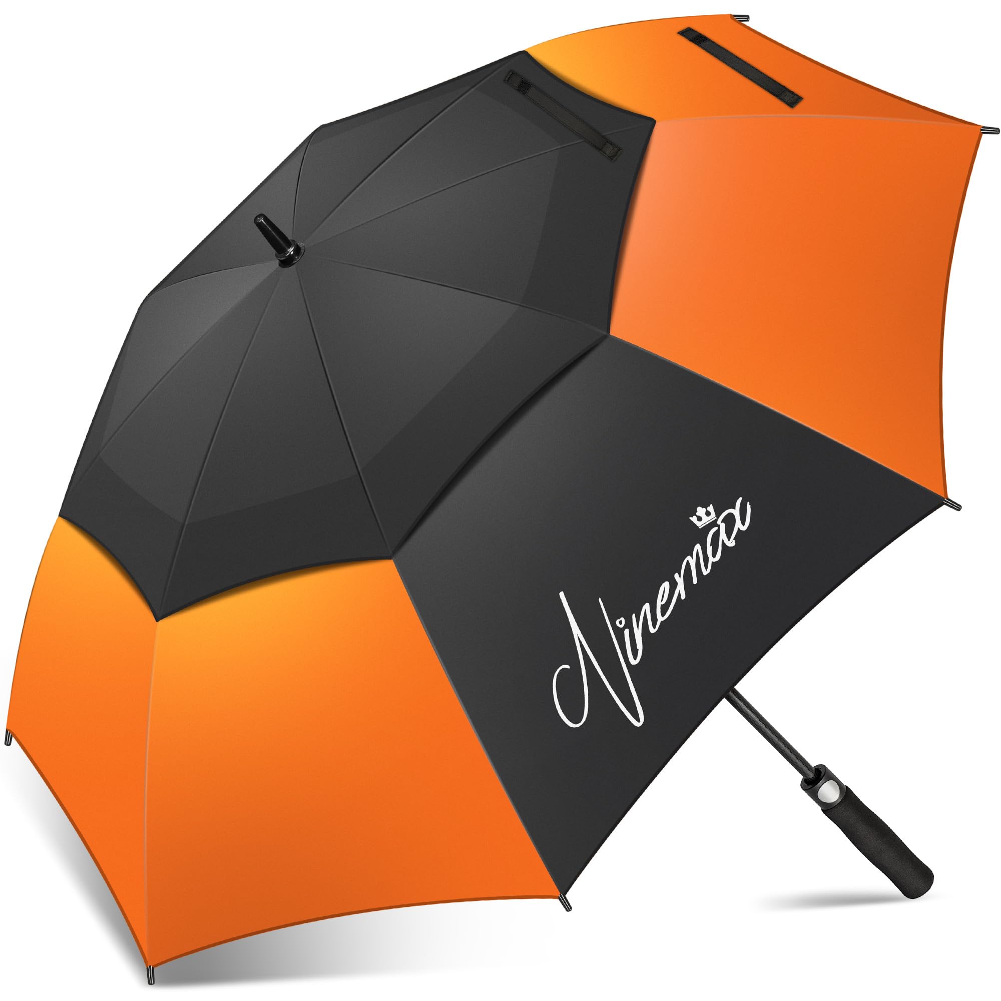 NINEMAX Grand Parapluie Golf, Ombrelle Grande Taille Anti Vent Solide Résistant, XL/XXL Parapluies Geant Tempete Incassable pour Homme Femme 2 Personnes