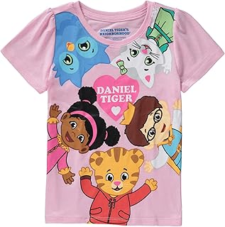 Daniel Tiger's Neighborhood Shirt for Girls Short Sleeve Daniel Tiger Shirt for Toddlers