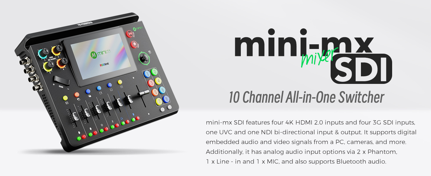 Amazon.com: RGBlink mini-mx SDI, Broadcast Video Mixer Switcher