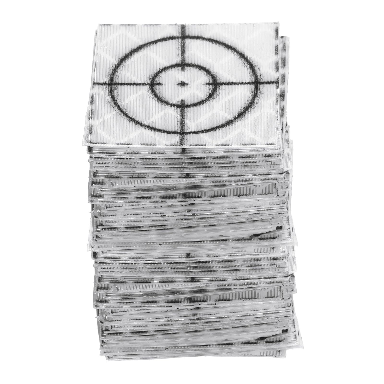 sourcing map 60pcs Survey Reflector Sheets 20mm x 20mm Self-Adhesive Surveying Target Mark Sticker Total Station Reflective Sheet Tape for Ship Inspection Tunnel Measure, Silver