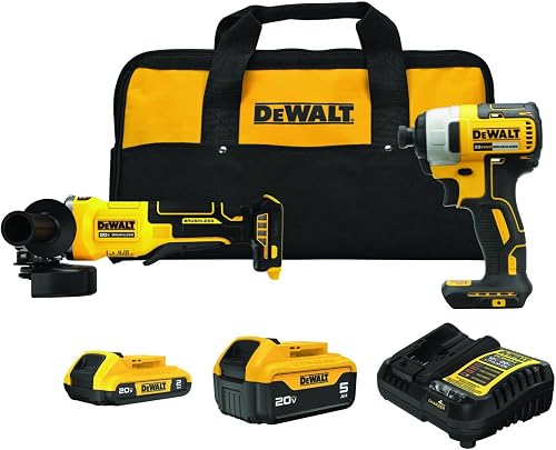 20V MAX Cordless Brushless Grinder Impact Driver Combo (DCK234D1P1)