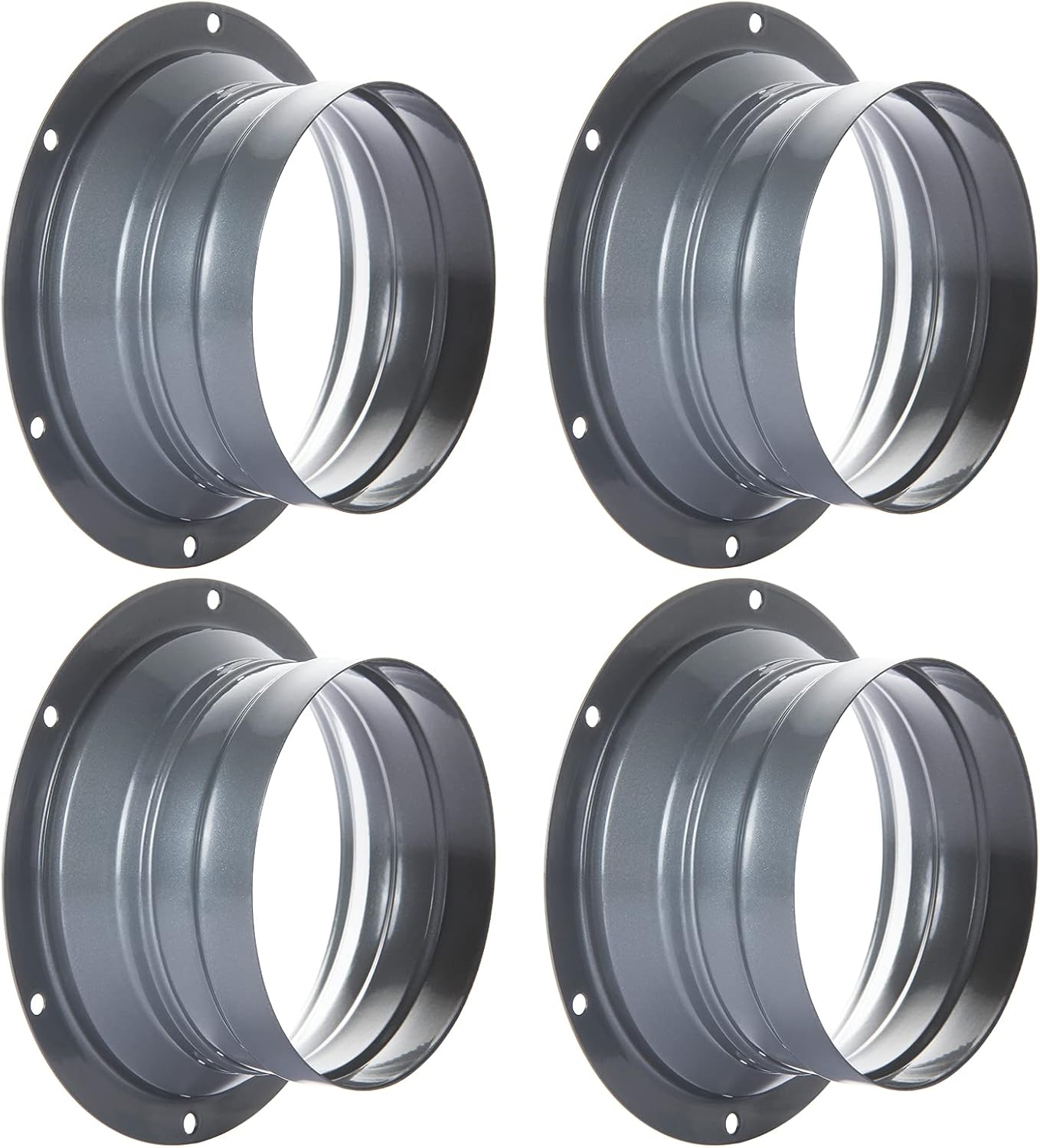 Acrux7 4 Inch(3.74") Duct Connector Flange 4 Pack Duct