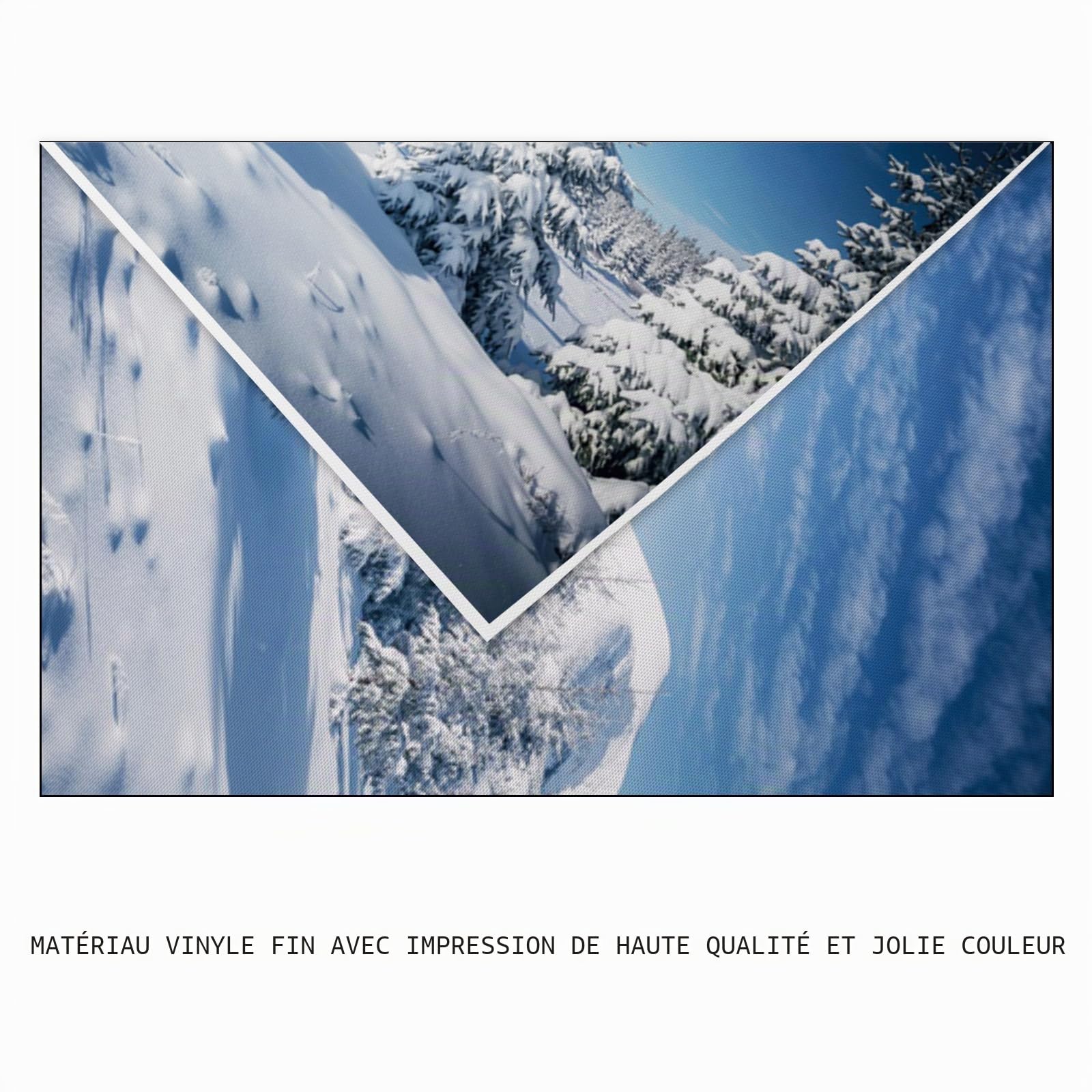YongFoto 3x2,5m Hiver Neige Paysage Photographie Toile de Fond Arbre De Noël Montagne Enneigée Ciel Bleu Nature Paysage Fond De Noël Fête De Famille Enfants Portraits Photo Studio Props Vinyle