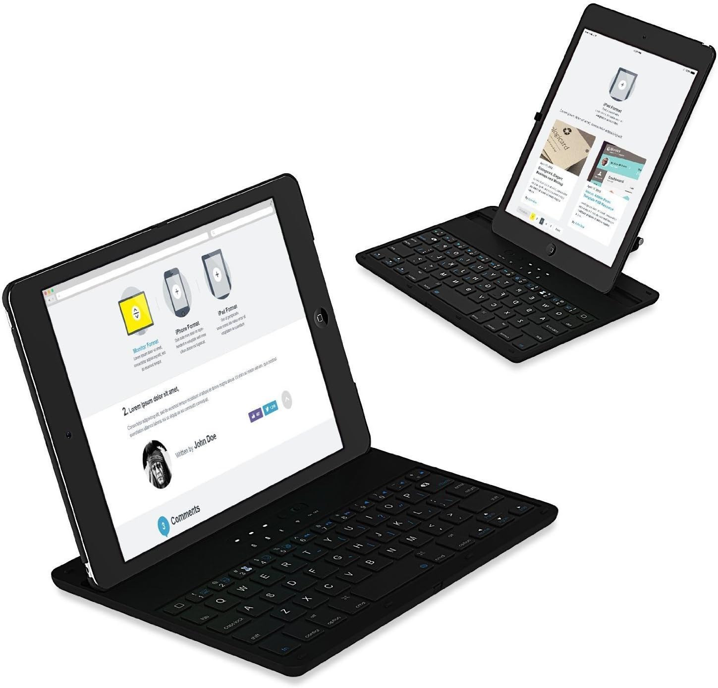 JETech Bluetooth Keyboard Case for iPad Mini 1 2 3 (NOT for iPad Mini 4), 360 Degree Rotation, Multi-Angel Stand