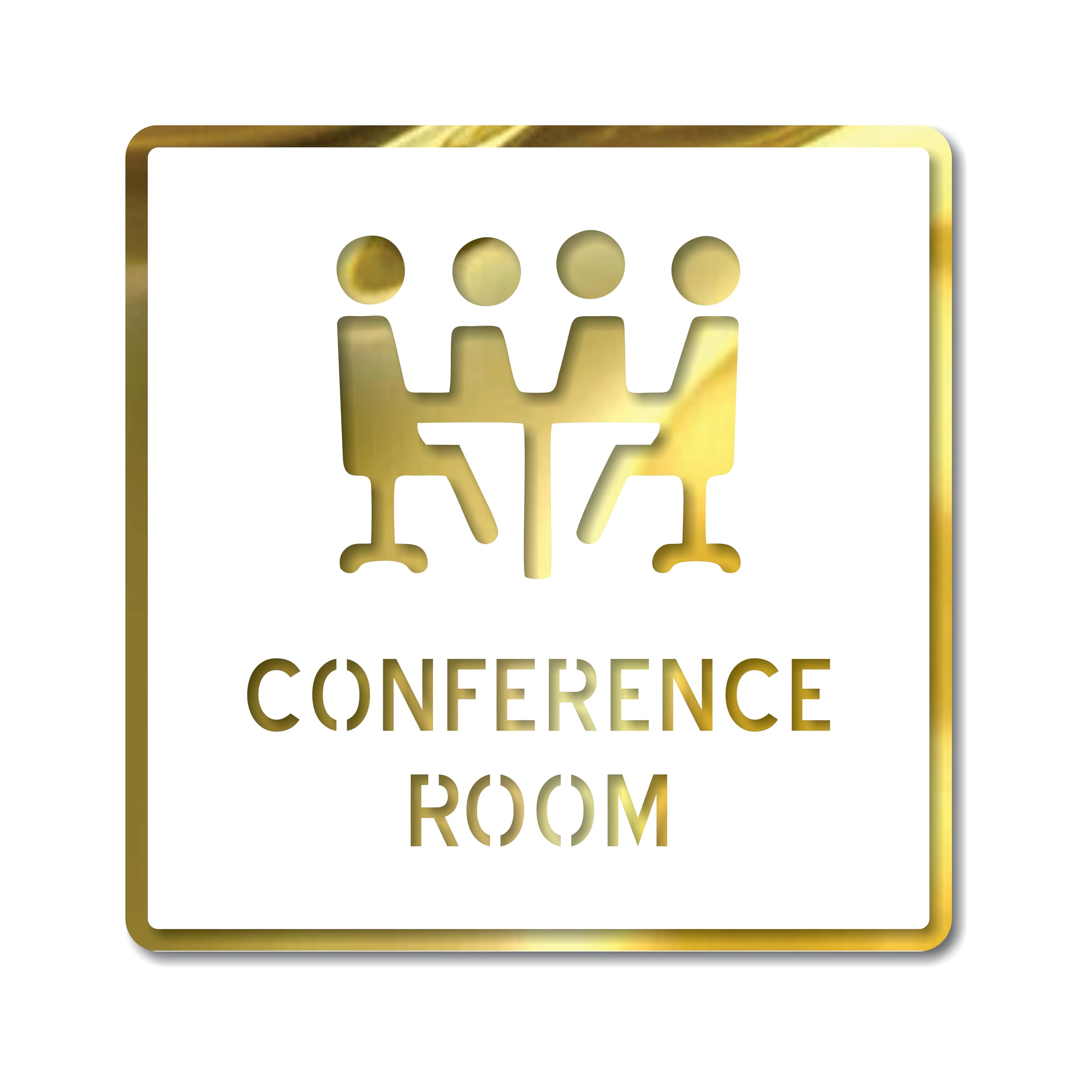Vertical Root Inc CONFERENCE Room Sign 6 INCH * 6 INCH Self-Adhesive Sign for Business Office Corporate Hotel Company Factory Club Commercial, Malls.